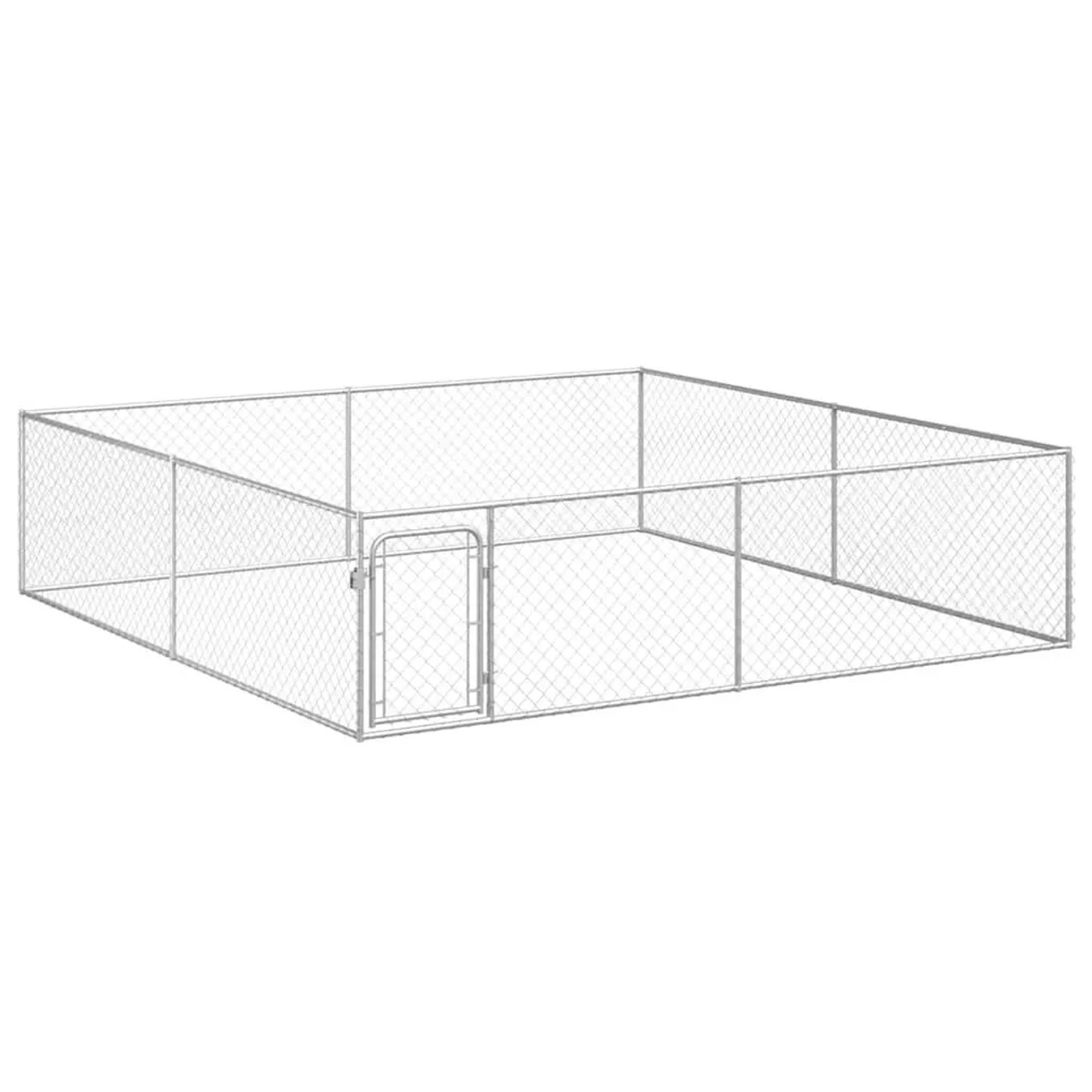 vidaXL Outdoor-Hundezwinger Verzinkter Stahl 4 x 4 x 1 m 170820