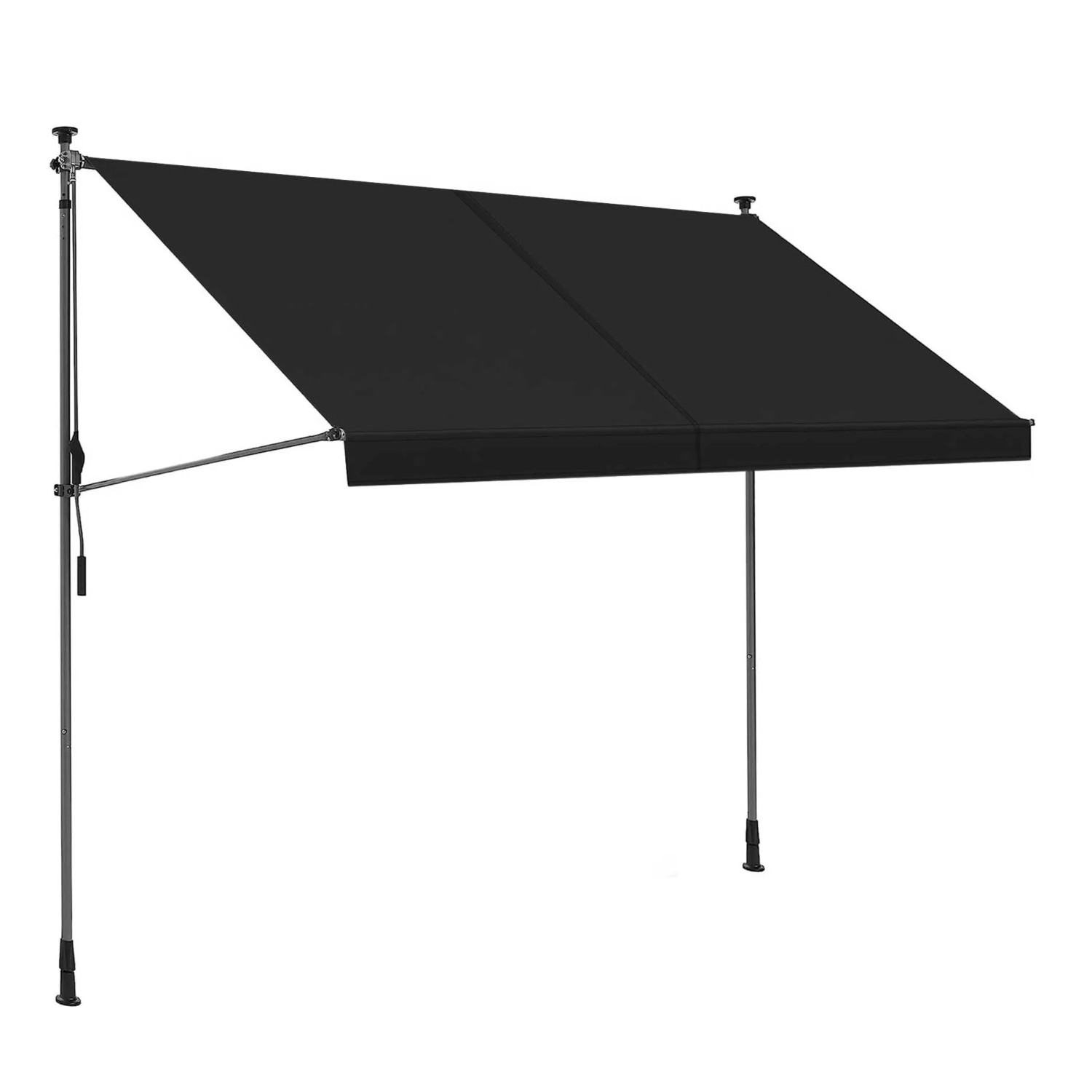 osoltus Balkon Klemmmarkise 300 X 130 Cm Balkonmarkise Sonnenschutz Dunkelgrau