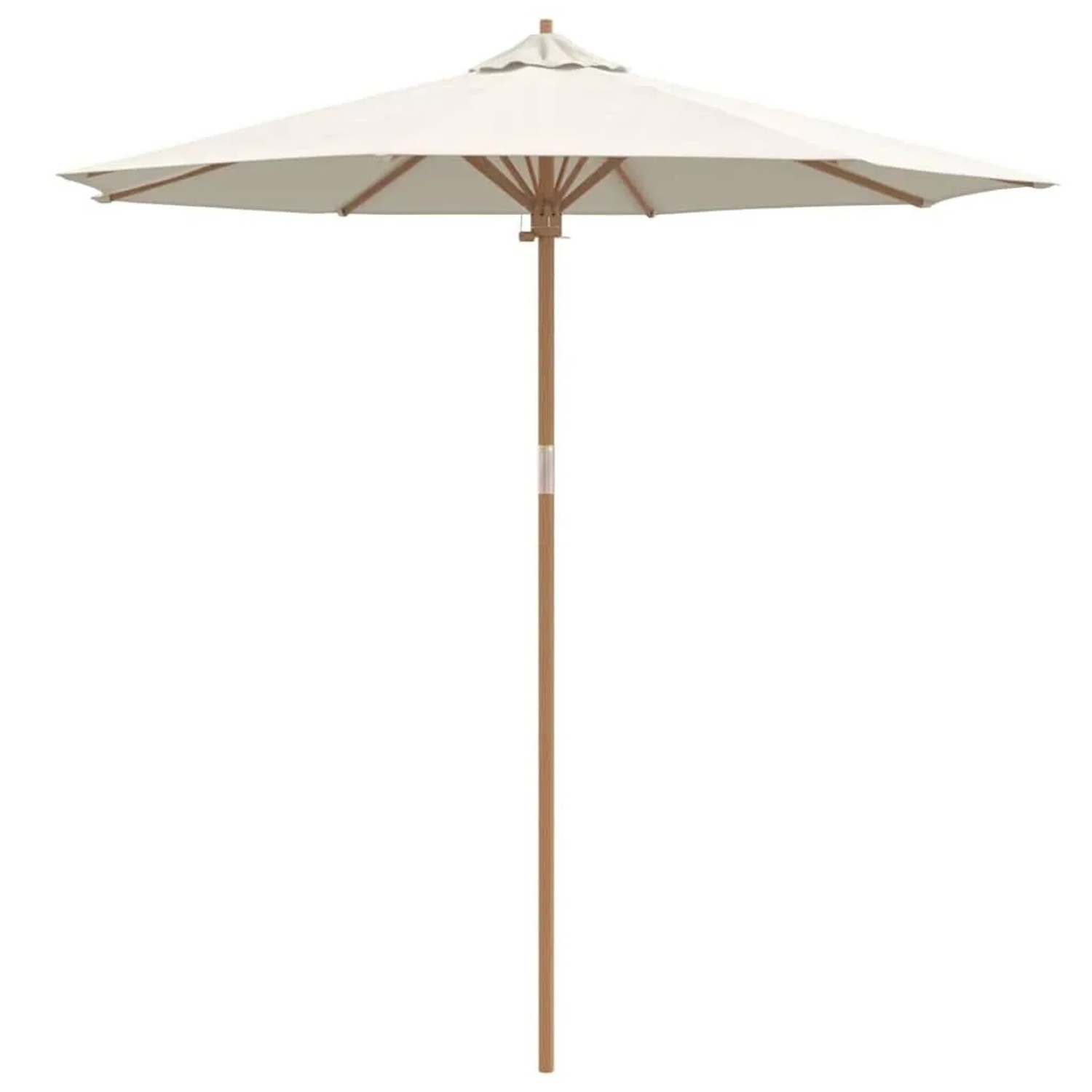 vidaXL Gartenparasol Cremeweiß 240 x 240 x 260 cm Bambus 4108082 günstig online kaufen