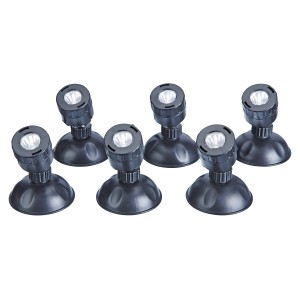 Pontec PondoStar LED Unterwasserbeleuchtung Set, 6 Spots für Teich und Garten.