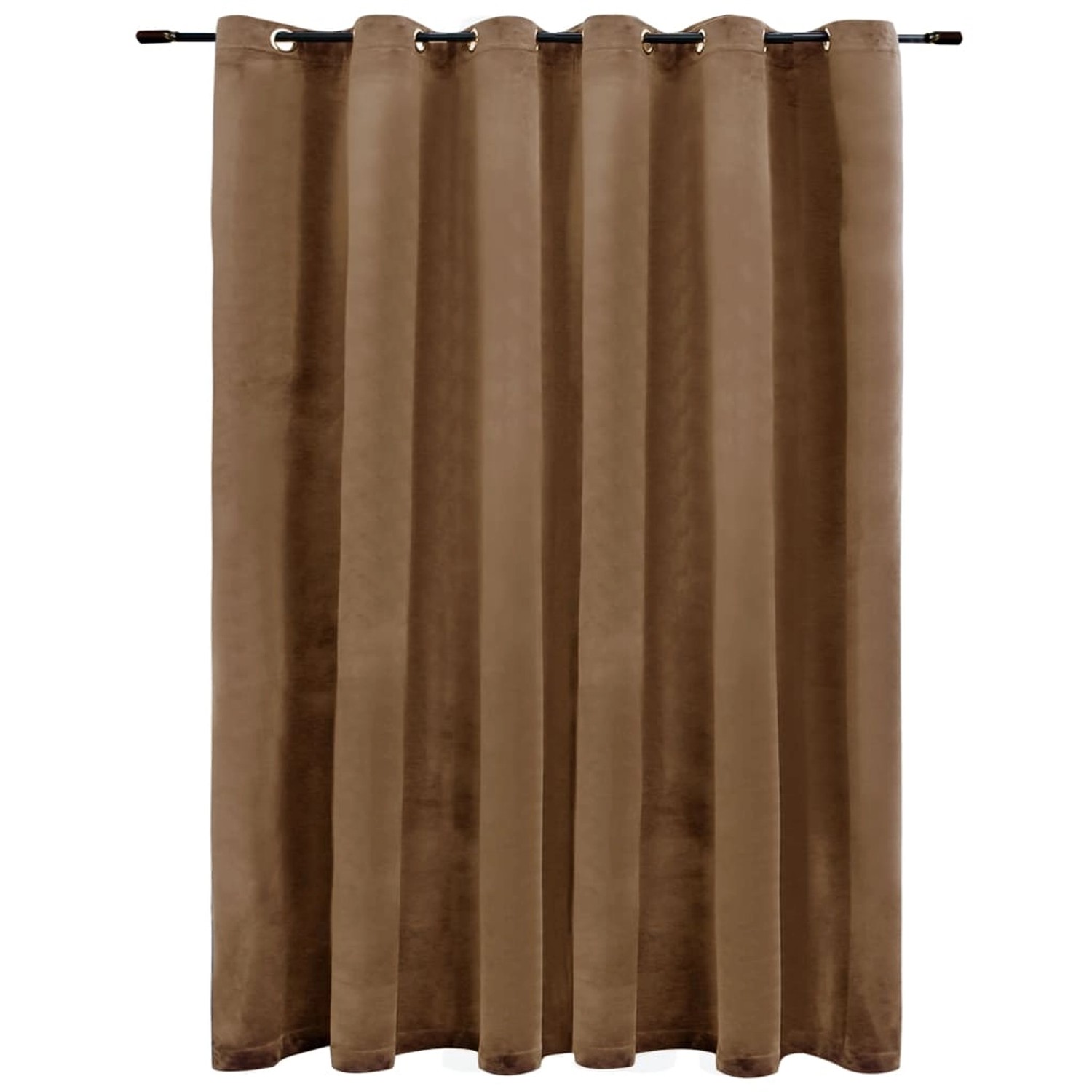 vidaXL Verdunkelungsvorhang mit Metallösen Samt Beige 290 x 245 cm