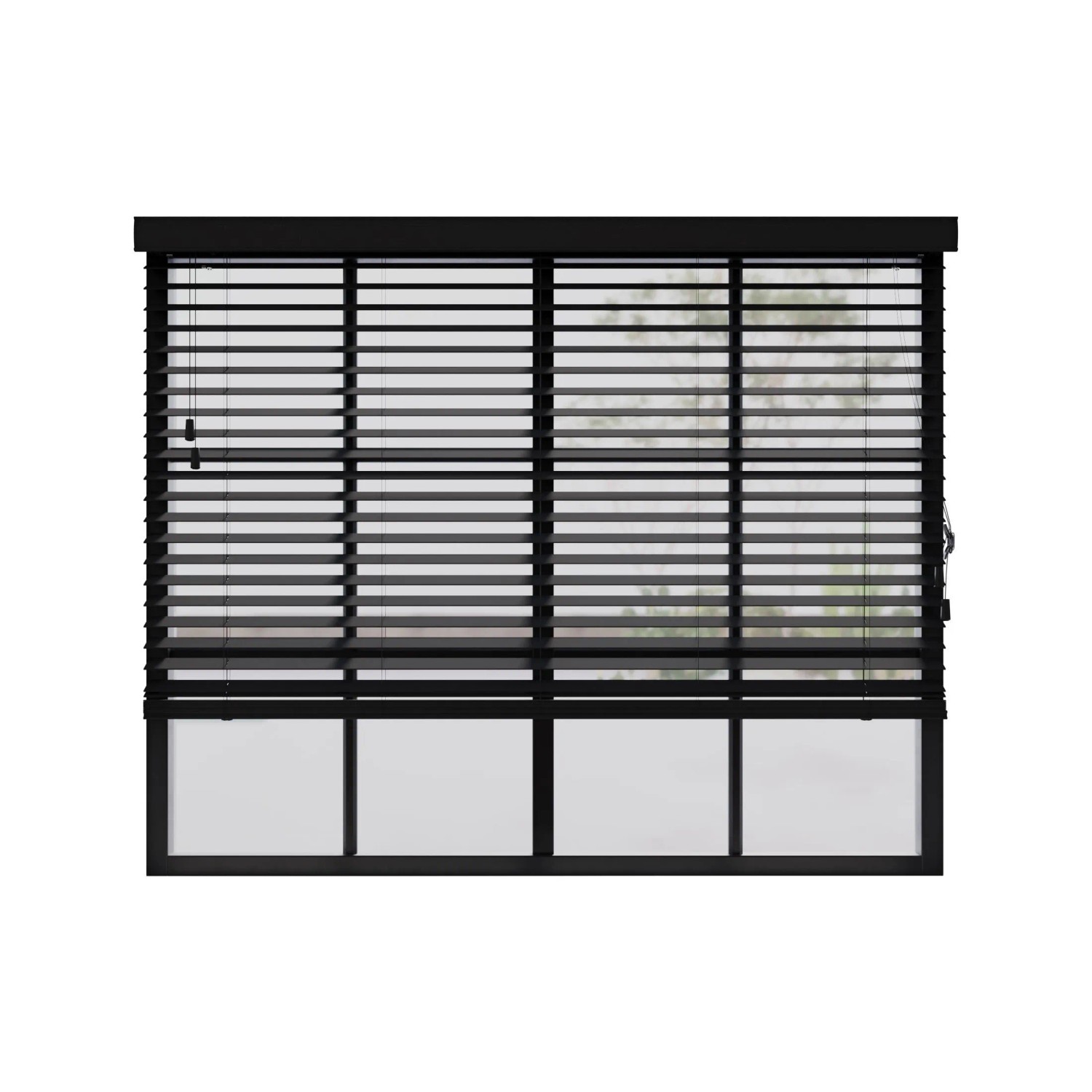 Cocoon Home Concepts Holz Jalousien 60 x 130  50mm Lamellen  Schwarz