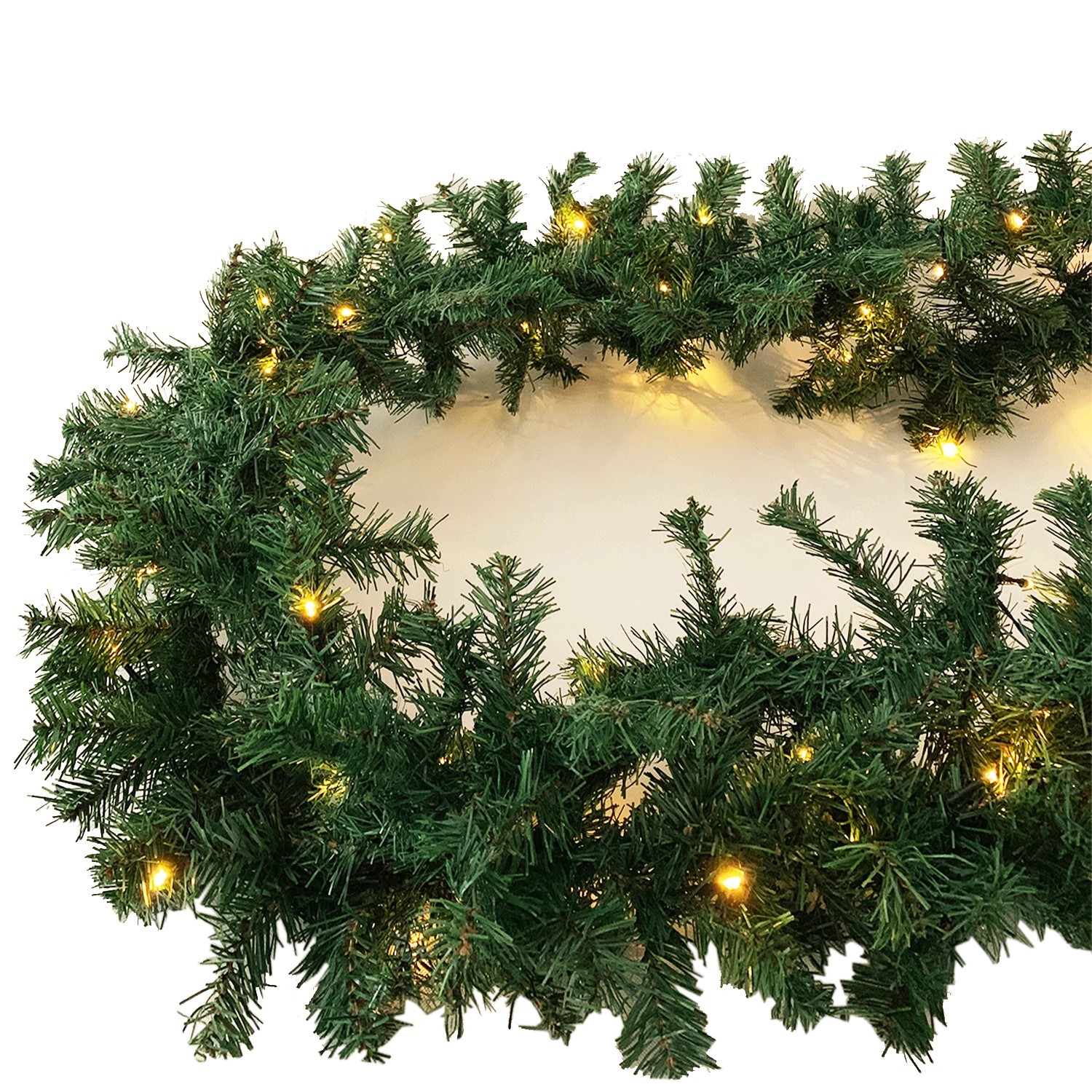 Mojawo XXL 100 LED Girlande Beleuchtet Tannengirlande Lichterkette 810 cm Außen