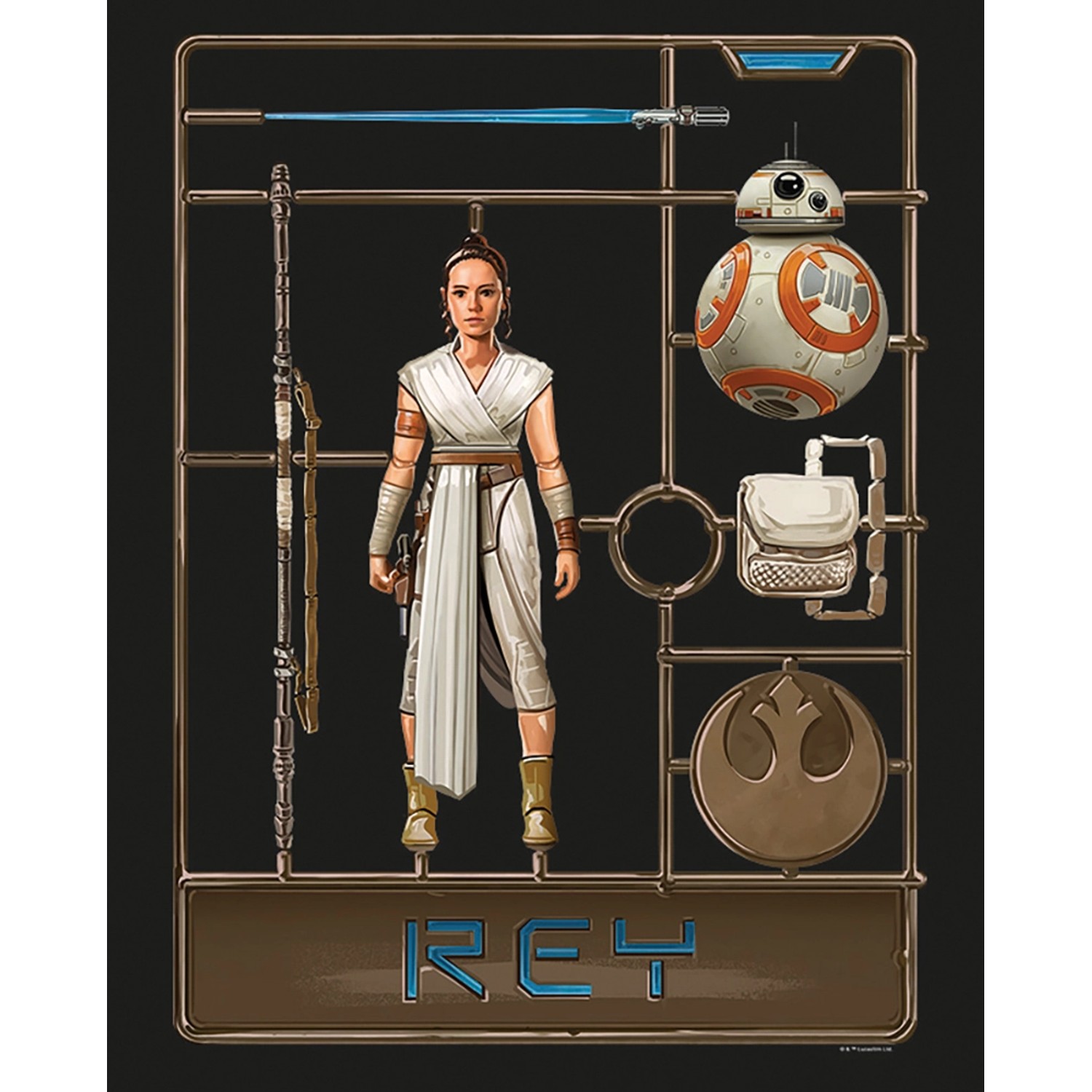 Komar Wandbild Star Wars Toy Rey 40 x 50 cm