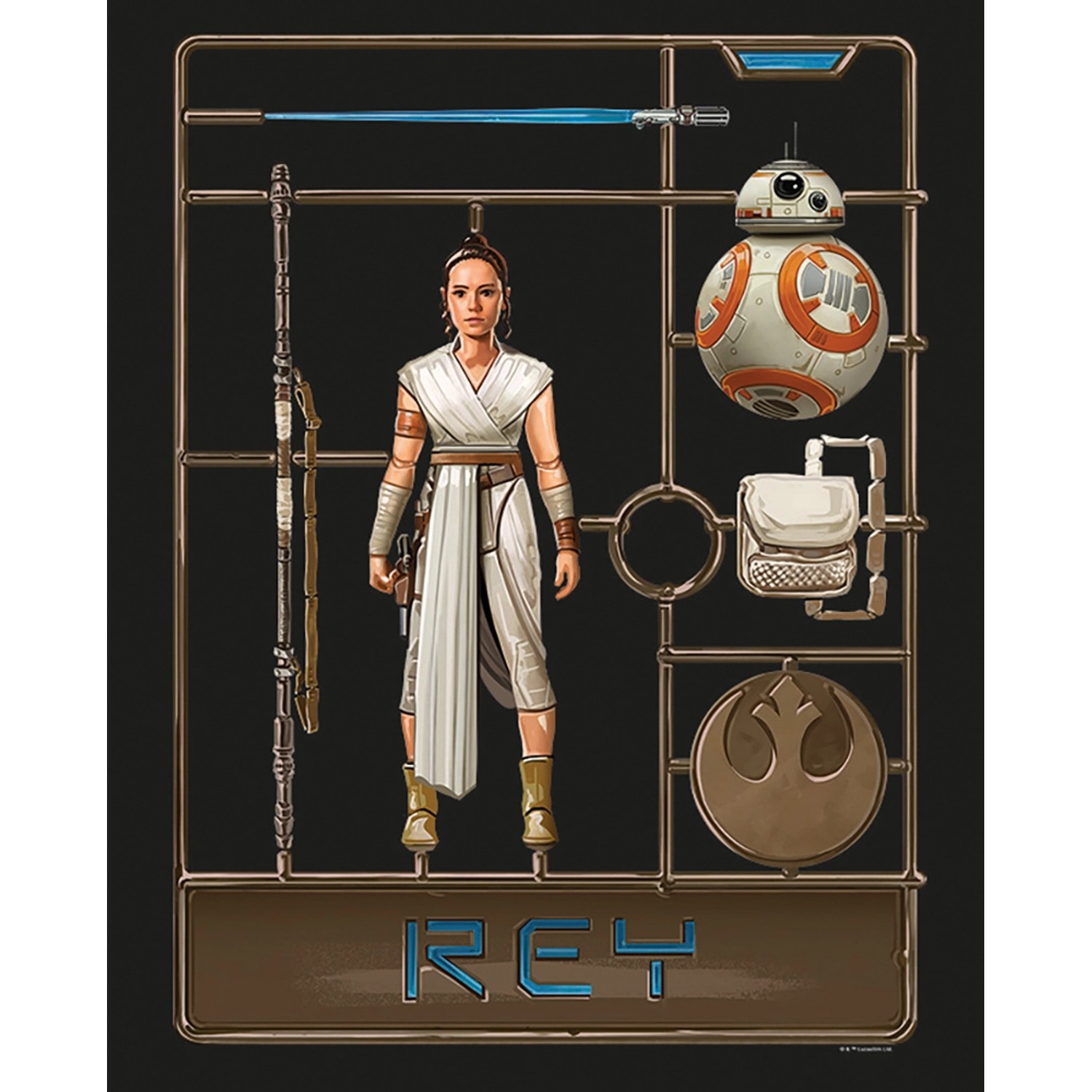 Disney Poster Star Wars Rey Braun 30 x 40 cm 611689 günstig online kaufen