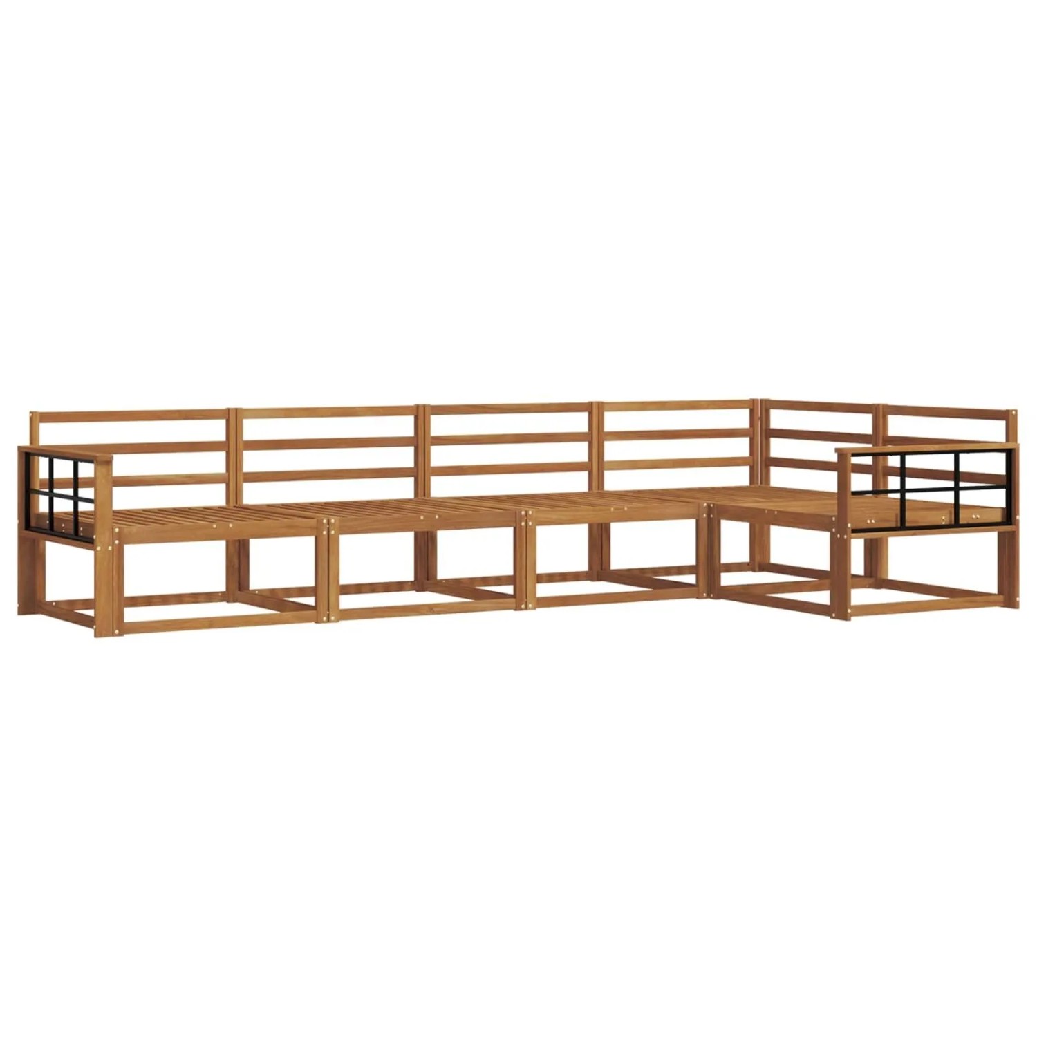 vidaXL Outdoor-Sofagarnitur 5-Tlg Natur Massivholz Akazie 3367587