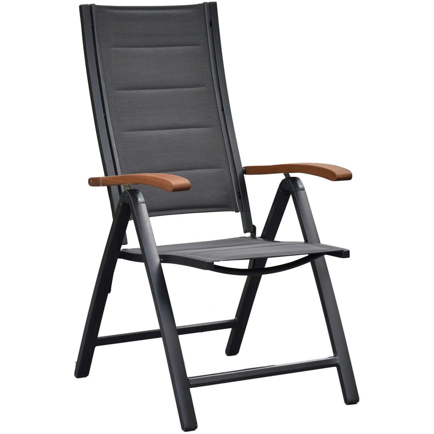 Merxx Klappsessel Paxos mit Akazienholz-Armlehnen für Gartenmöbelset.