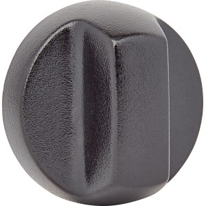 Schwarzer Ersatz-Kontrollknopf aus Kunststoff für Jamestown Steakgrill Brad.