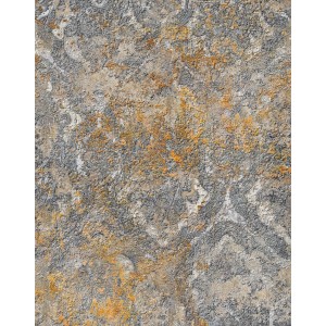 Schöner Wohnen Vliestapete New Delight Ornament Grau-Gold, Fototapete mit grau-goldenen Ornamenten.