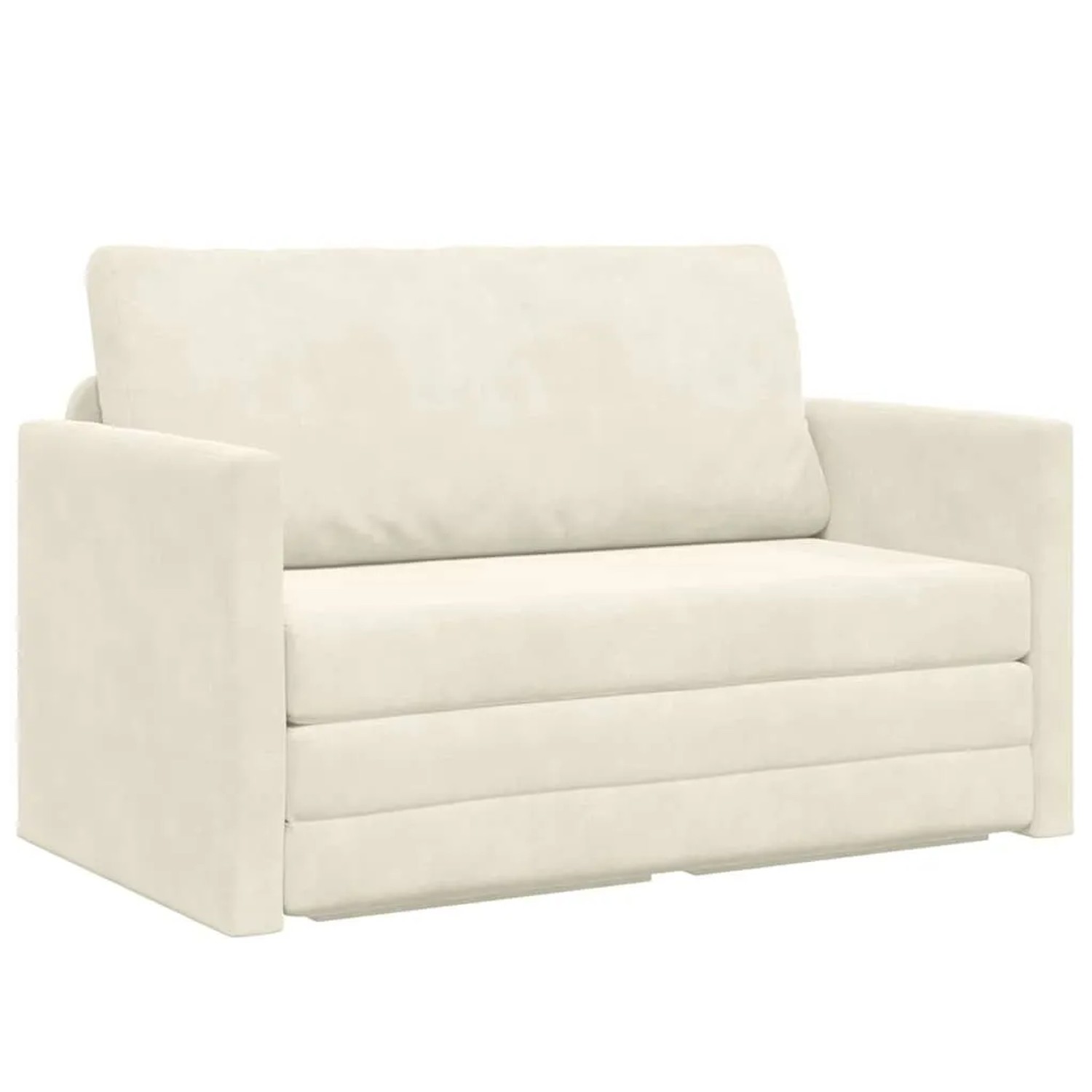 vidaXL Schlafsofa Creme 124 x 204 x 61 cm Samt 4106708 günstig online kaufen