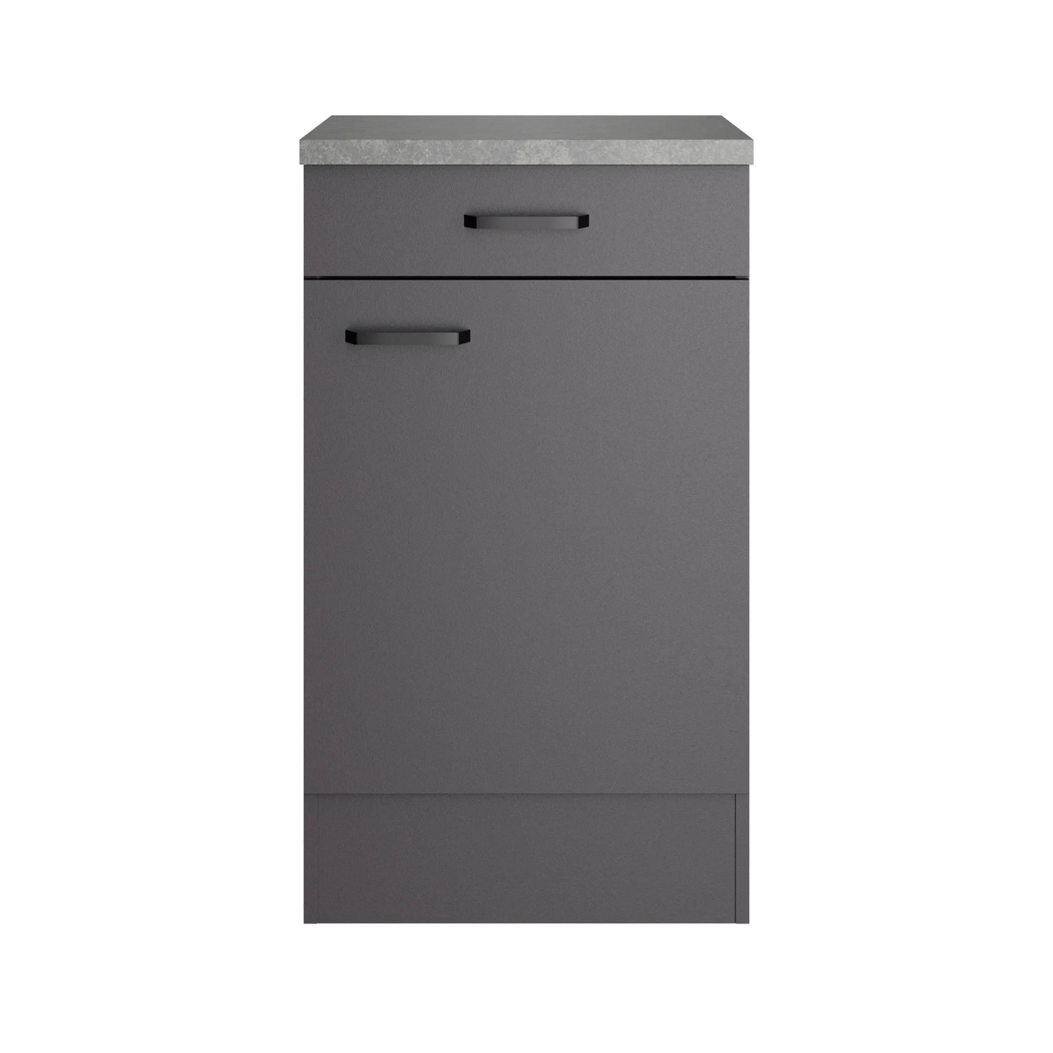 OPTIFIT Unterschrank Kiel420 50 x 88 x 50 cm Anthrazit Matt 1 Schubkasten