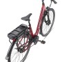 Telefunken City E-Bike in Rot, 28 Zoll mit Frontmotor, 7-Gang Nabenschaltung und Gepäckträgerakku.