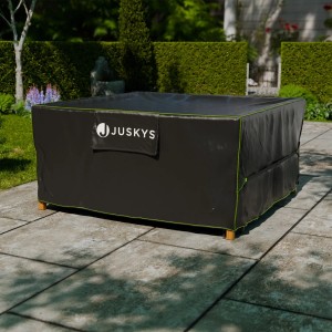 Schwarze Juskys Schutzhülle CoverSafe Pro für Gartenmöbel 200x200x90 cm.