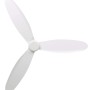 Weißer Lucci Air Deckenventilator mit drei Flügeln und Fernbedienung.