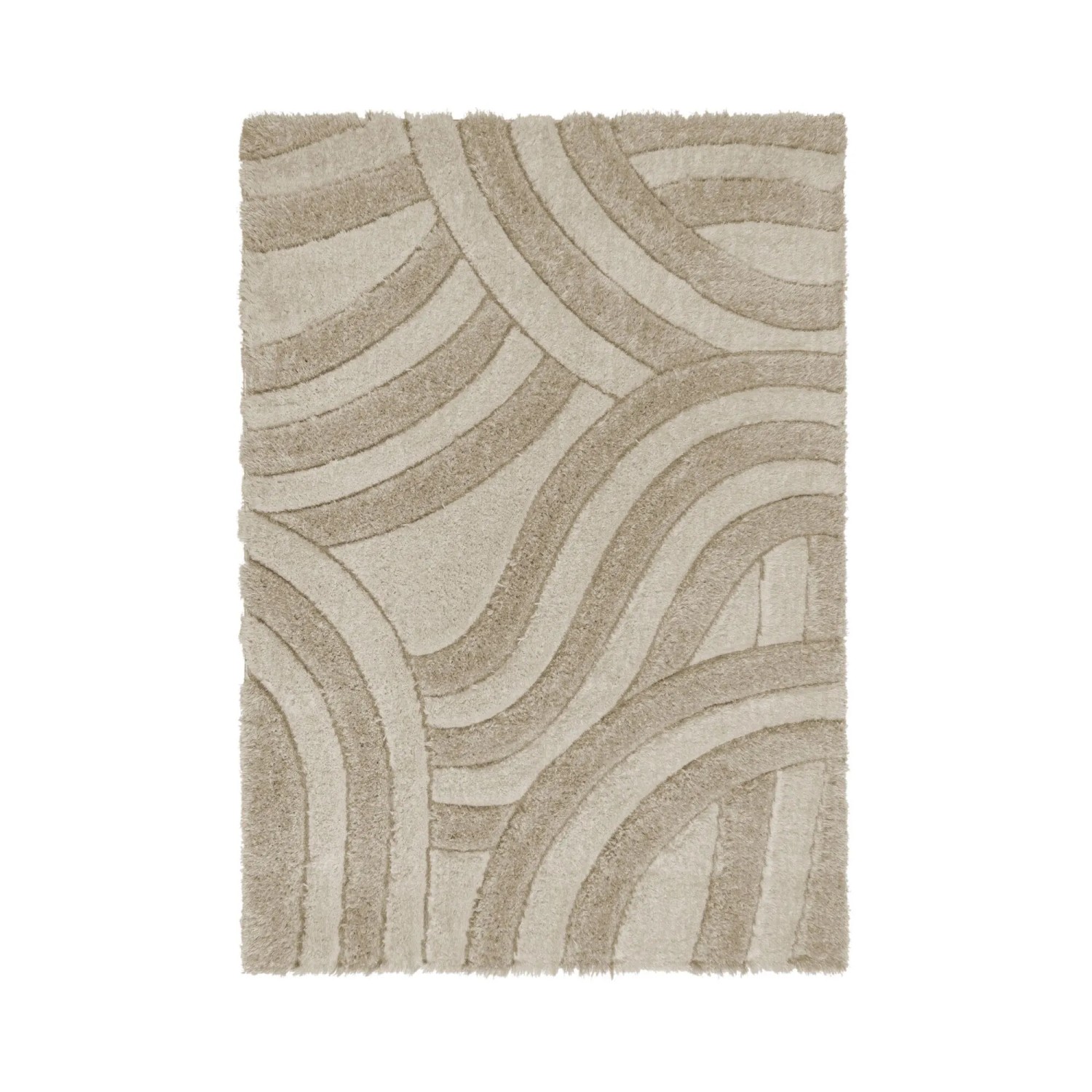 Flair Rugs Hochflorteppich Velvet Carved 160 cm x 230 cm Natural
