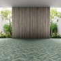 Primaflor PVC Twilight Shade Muster, Fliesenoptik in Grün, Verlegung im Innenraum.