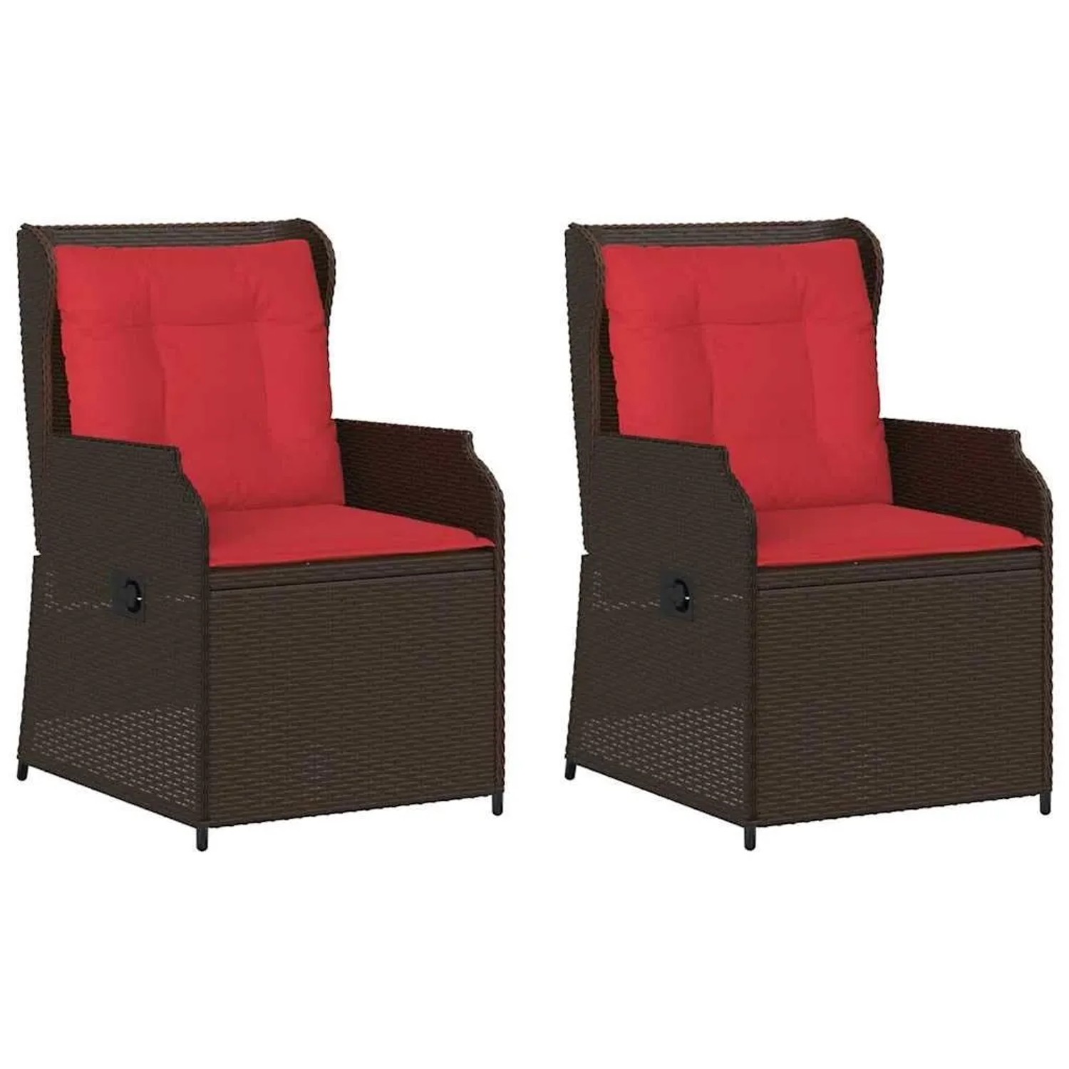 vidaXL Gartenbank 2 Stk Braun Poly-Rattan 3394491