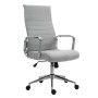 Hellgrauer Svita Office Comfort Bürostuhl mit hoher Rückenlehne und Chromgestell.