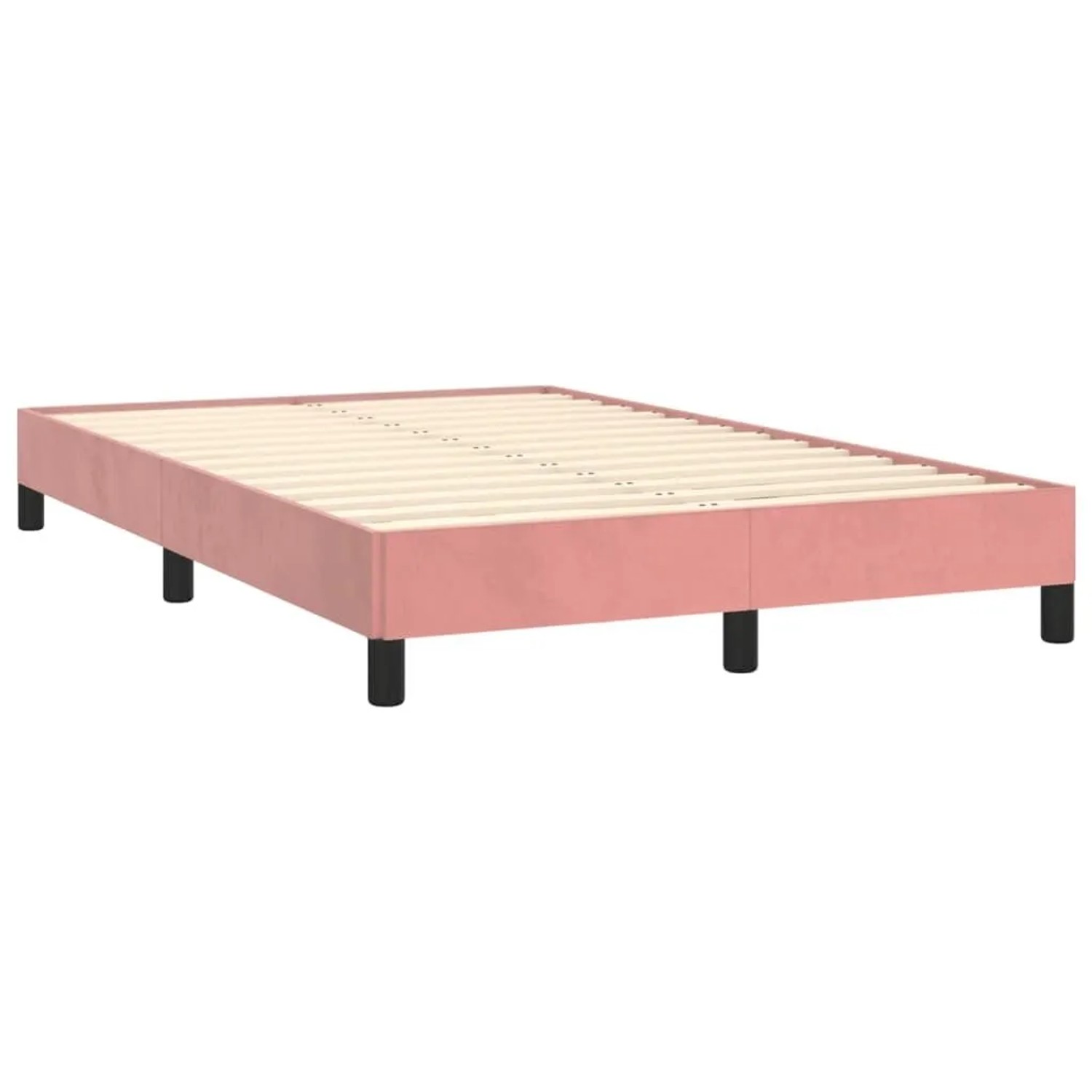 vidaXL Bettgestell Ohne Matratze Rosa 120x190 cm Samt 3269630 günstig online kaufen