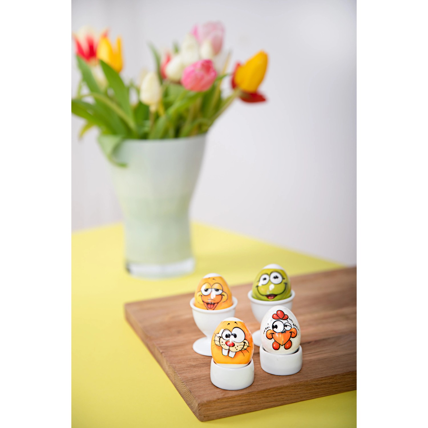 Banderole Decorative Crazy Eggs - 12 Maniche In 4 Design Per Decorare Uova Sode