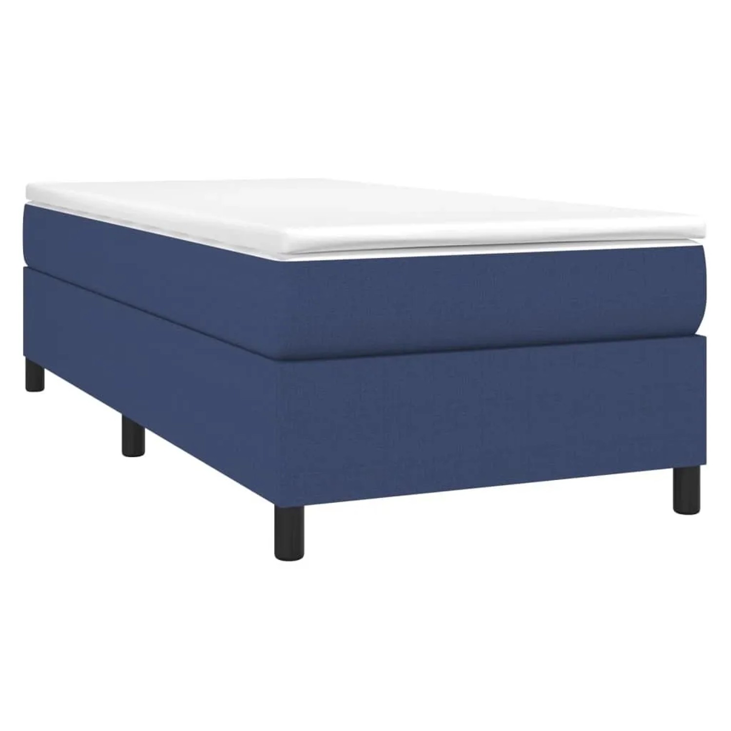 vidaXL Boxspringbett mit Matratze Blau 90x190 cm Stoff 3144389 günstig online kaufen