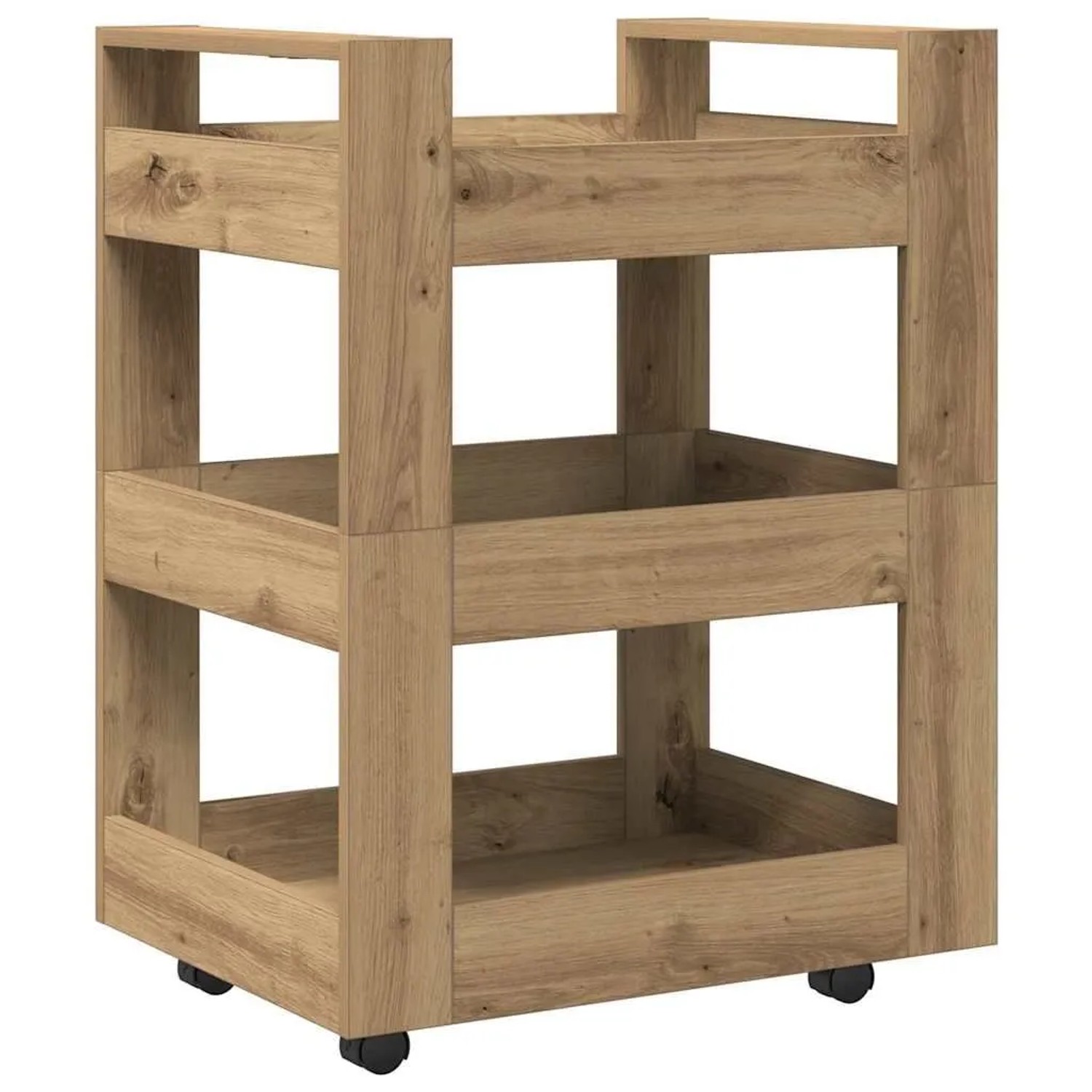 vidaXL Küchentrolley Artisan-Eiche 60 x 45 x 80 cm Holzwerkstoff 862118