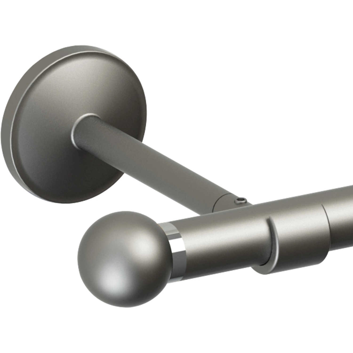 Gardinenstangen Endstück in Satinoptik mit Kugelform, Ø 19 mm.