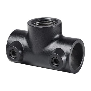 Schwarzes Dolle Schiebe-T-Stück für Pipe-Regalsystem, 20 mm (3/4 Zoll)