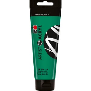 Tube Marabu Artist Acrylfarbe, 120ml, Phthalogrün Hell. Künstler-Acrylfarbe für brillante Ergebnisse.