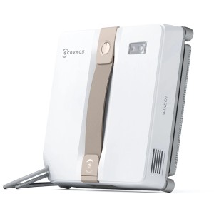 Ecovacs WINBOT MINI Fensterputzroboter mit Ultraschall-Wassersprühsystem in Weiß.