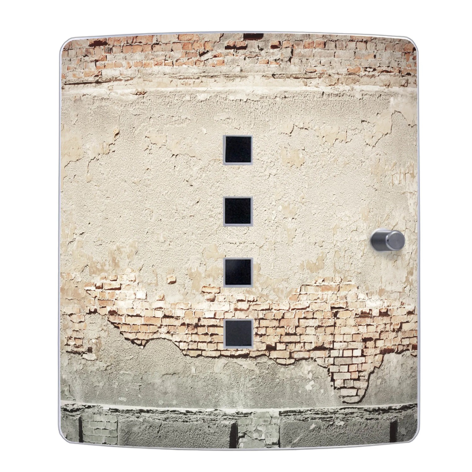 Banjado Schlüsselkasten Edelstahl, Motiv Baulücke, für 10 Schlüssel. Design Schlüsselbox für die Garderobe.