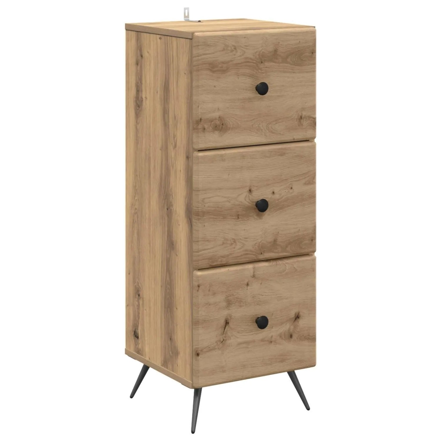 vidaXL Schubladenschrank Artisan-Eiche 33 x 34,5 x 90 cm Holzwerkstoff 895544