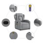 vidaXL Massage-Relaxsessel Hellgrauer Stoff 3206000_6