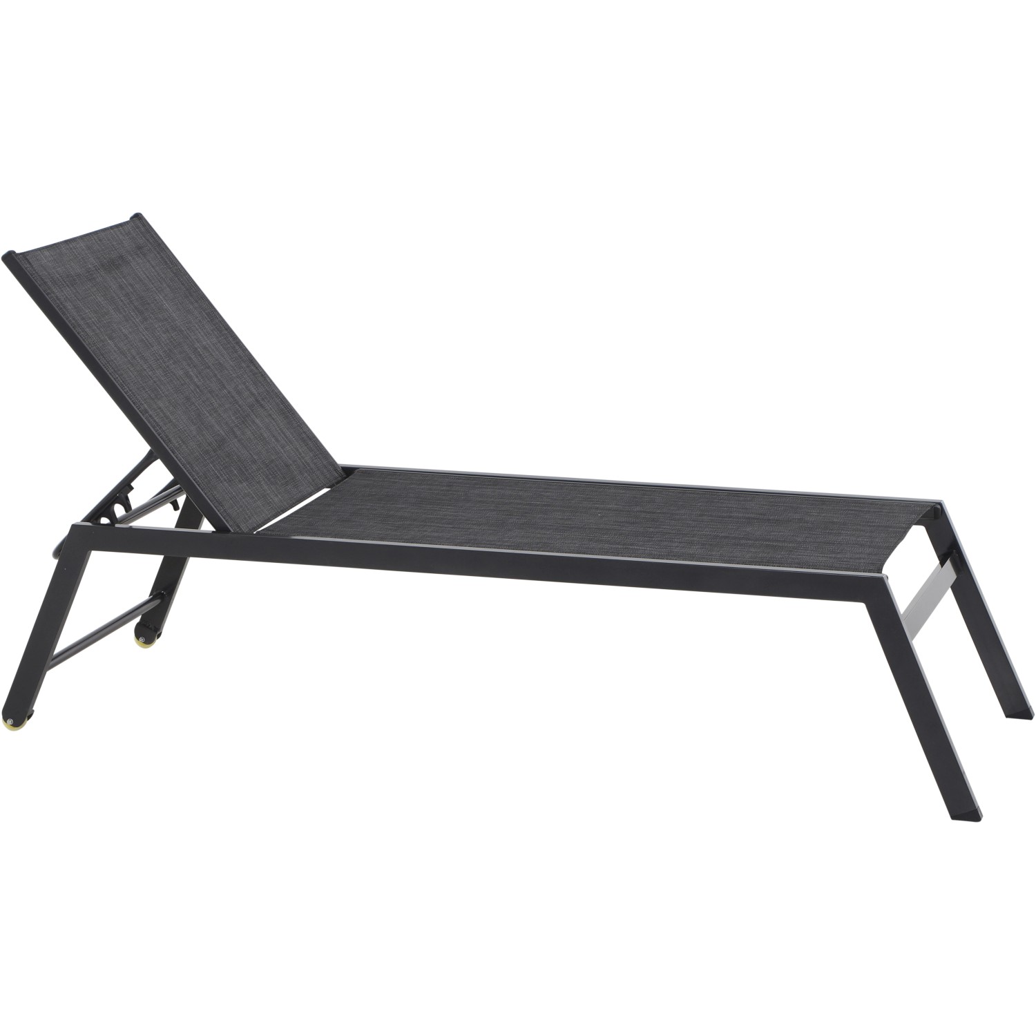 Siena Garden Rollliege Mirena 210 cm x 65 cm x 42,5 cm Silber-Schwarz