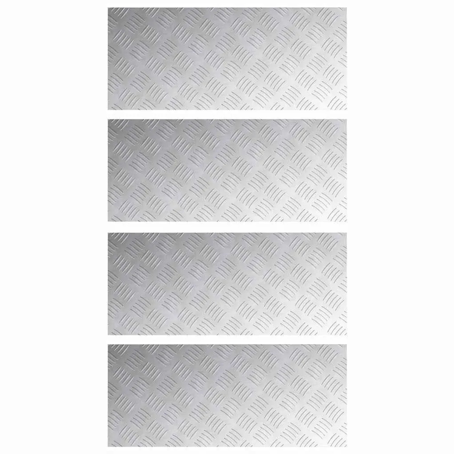vidaXL Rautenscheiben 4 Stk Silber 70 x 30 cm Aluminium 4104300