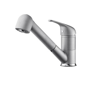 Pyramis Einhebelmischer Festivo Iron Grey mit herausziehbarer Schlauchbrause.