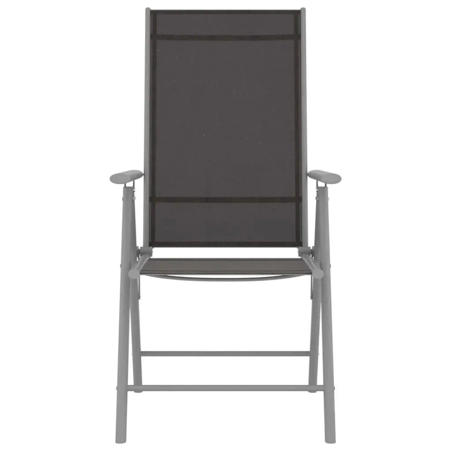 Silbernes 3-tlg. vidaXL Bistro-Set aus Aluminium und Textilene. Gartenmöbel mit Tisch und Stühlen.