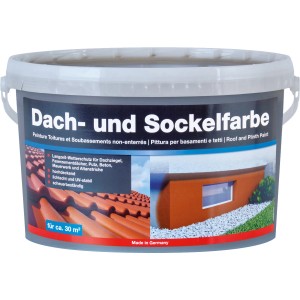 Eimer Dach- und Sockelfarbe Anthrazit, geeignet für ca. 30 m²