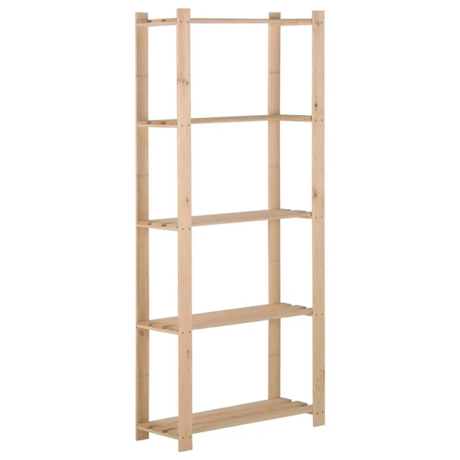 vidaXL Lagerregal mit 5 Böden 80x28,5x170 cm Massivholz Kiefer 327320