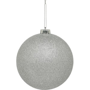 XXL-Weihnachtskugel, Ø 20 cm, silber glitzernd, aus Kunststoff.