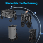 Sekey XXL Bollerwagen, faltbar, anthrazit: Aufbau in 3 Schritten dargestellt.
