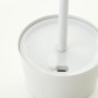 Detailaufnahme der weißen Brilliant Akku-Tischleuchte Jona, 25 cm, für den Innen- und Außenbereich.
