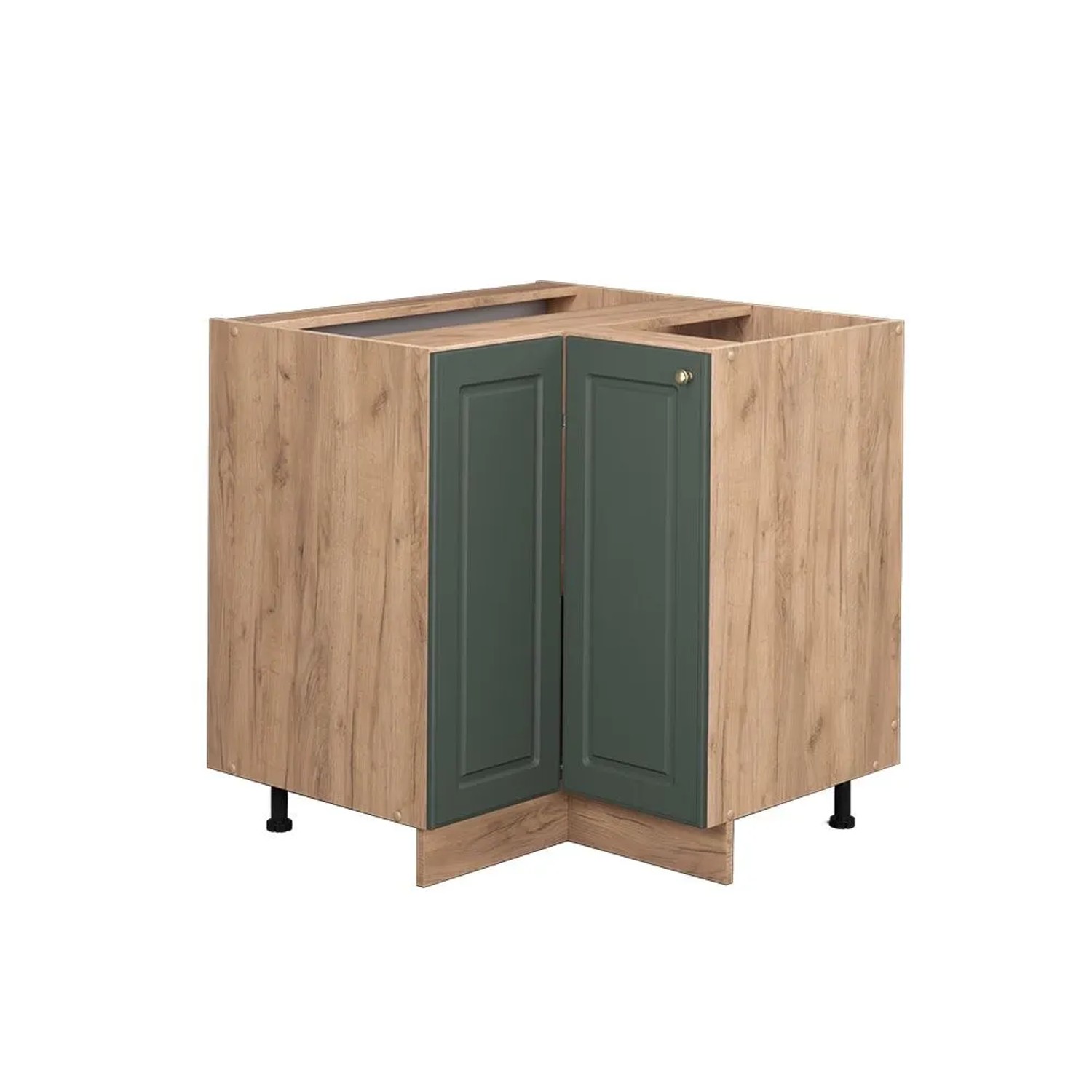 Vicco Eckunterschrank Fame-Line Grün-Gold Landhaus Goldkraft Eiche 81 cm ohne Arbeitsplatte