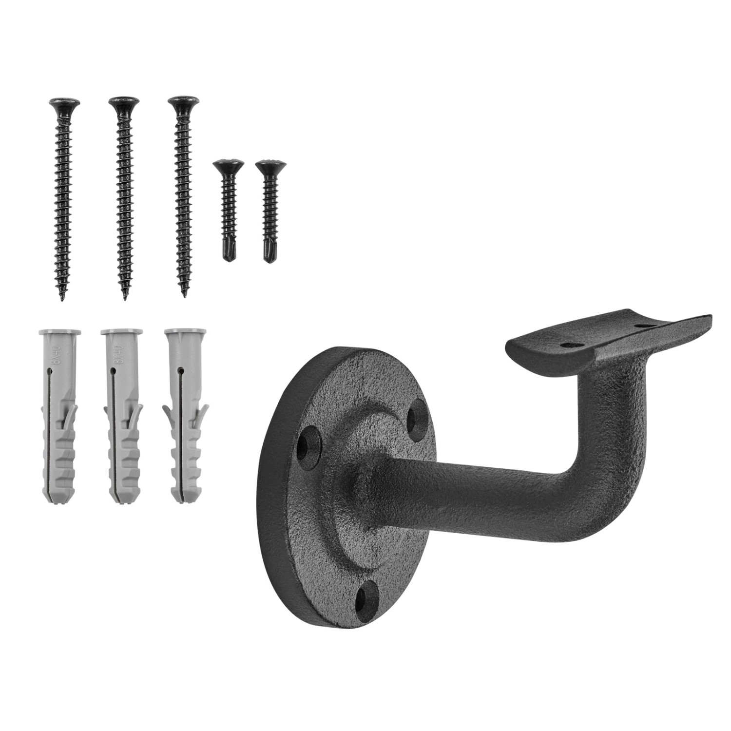 SOTECH Handlaufhalter ROBUST Schwarz Höhe 68 mm Ausladung 67,5 mm für Handl günstig online kaufen