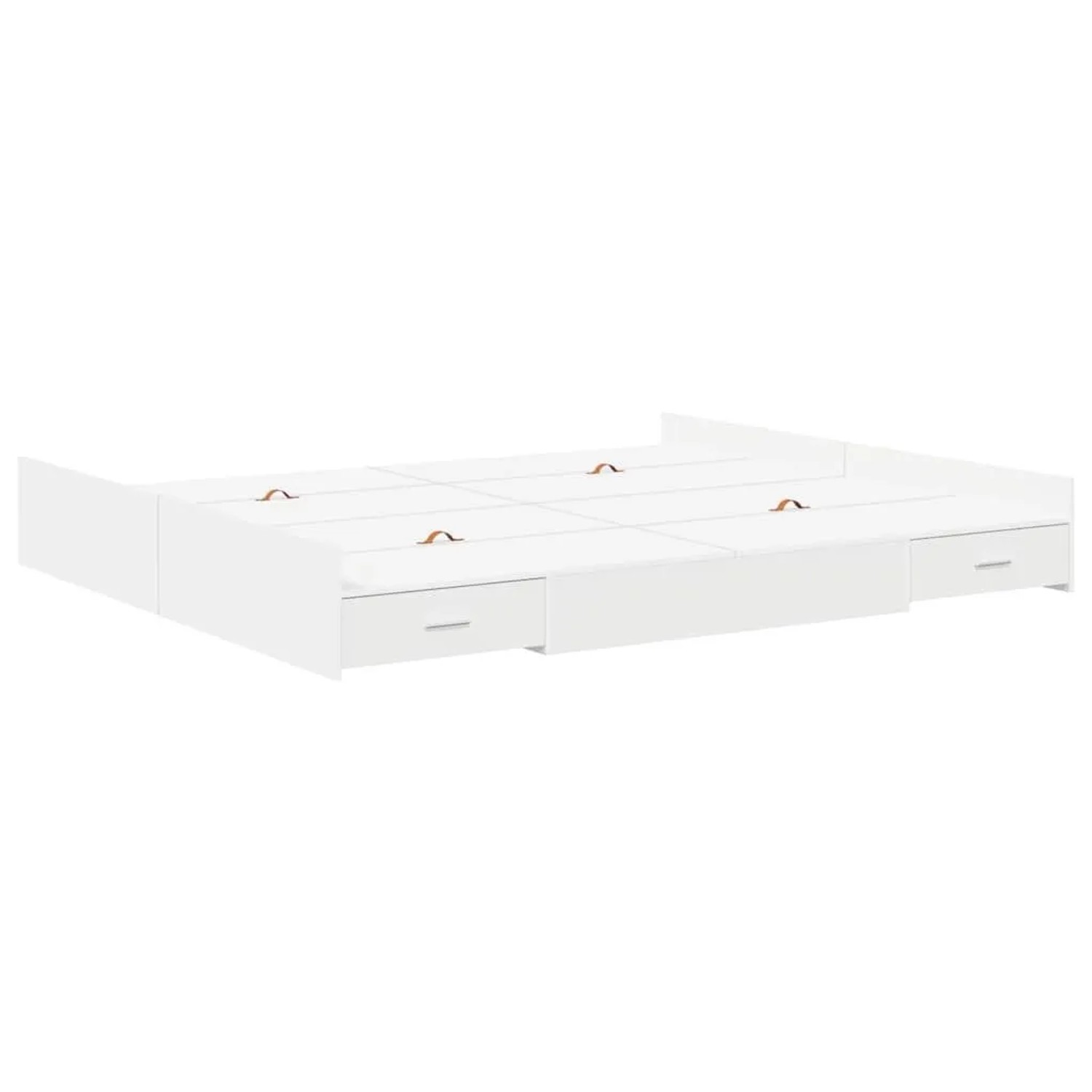 vidaXL Stauraumbett Weiß 200 x 200 cm Holzwerkstoff 3335261 günstig online kaufen