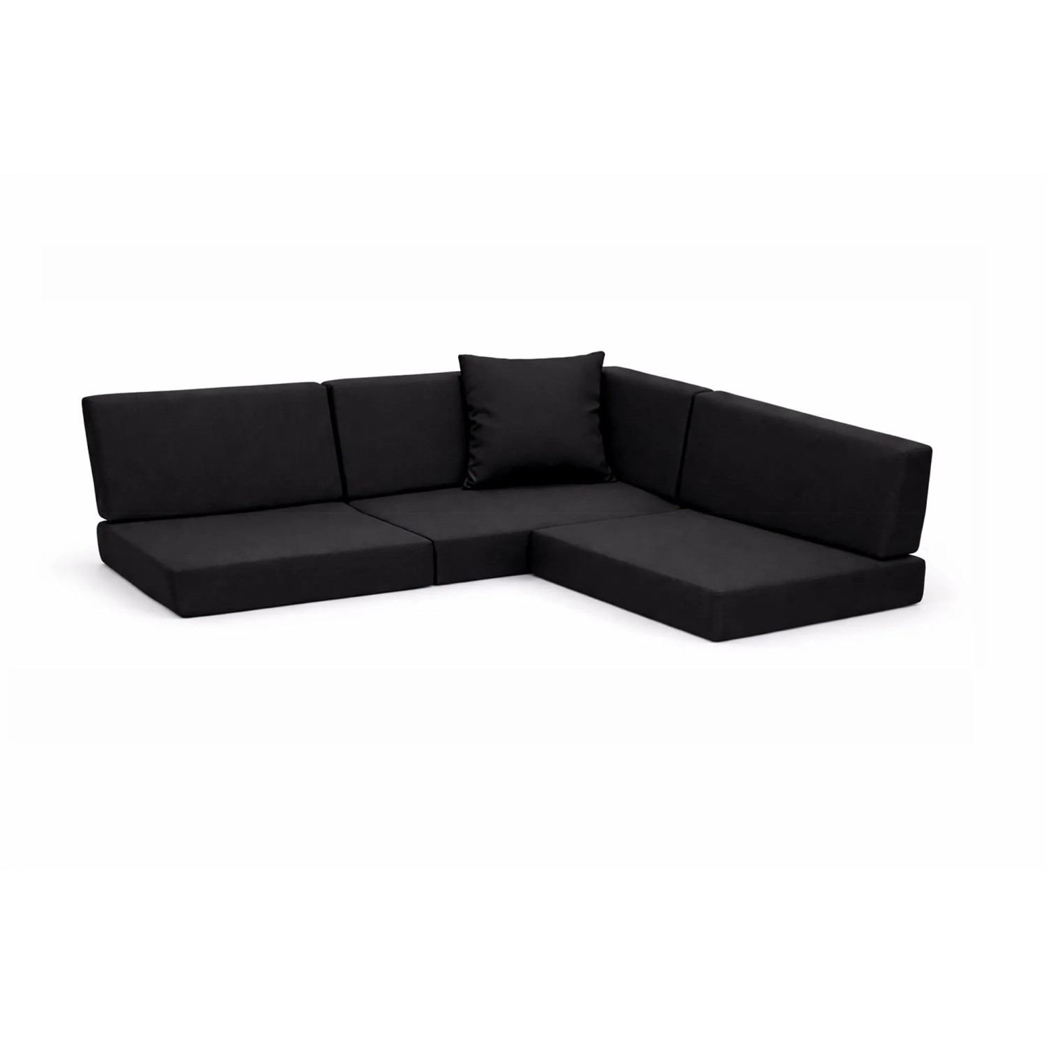 Setgarden Large Palettenkissen 8er Set Outdoor 120x60x10cm Sitzkissen + Rückenkissen 120x40x10cm 1tlg Schwarz