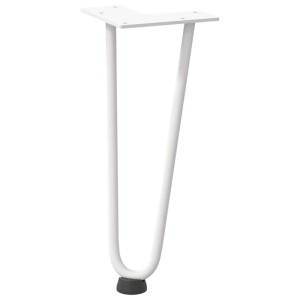 vidaXL Haarnadelbeine für Couchtisch 4 Stk Weiß 30 cm Massivstahl 4012417
