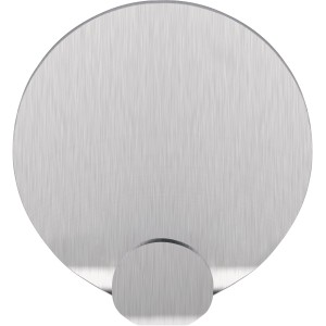 Tesa Selbstklebehaken, 2er Set, Edelstahl, rund. Klebehaken für Bad, Küche & Büro.