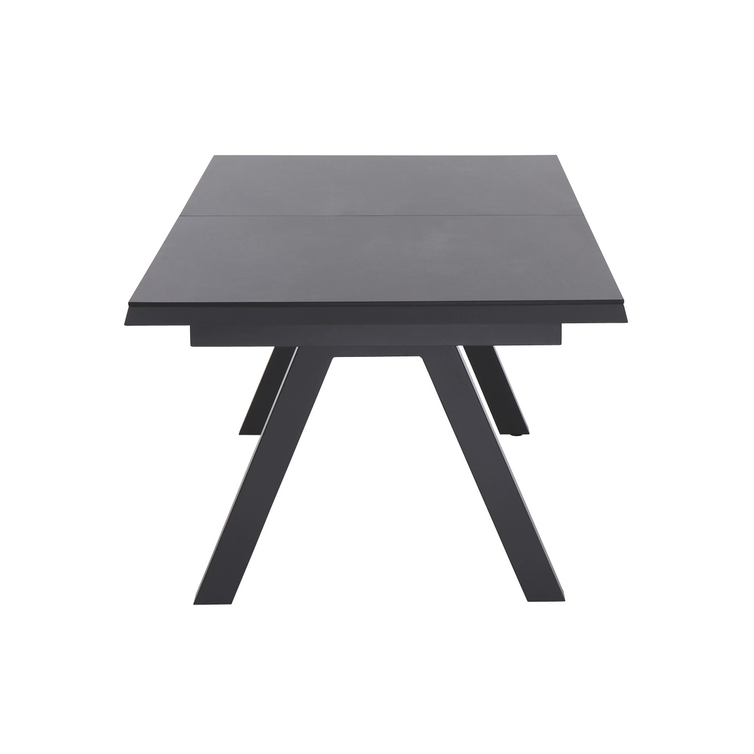 Ausziehbarer, rechteckiger Siena Garden Gartentisch Ferrostone, 100x260 cm, mit Aluminiumgestell.