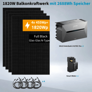 Anker SOLIX Solarbank 3 Pro 1.820 W Balkonkraftwerk Ohne BP2700 und Halterung